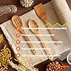 Riveira Dark Bamboo Wooden Spoons for Cooking 3-Piece, Apartment Essentials Wood Spatula Spoon Nonstick Kitchen Utensil Set Premium Quality Housewarming Gifts for Everyday Use #5