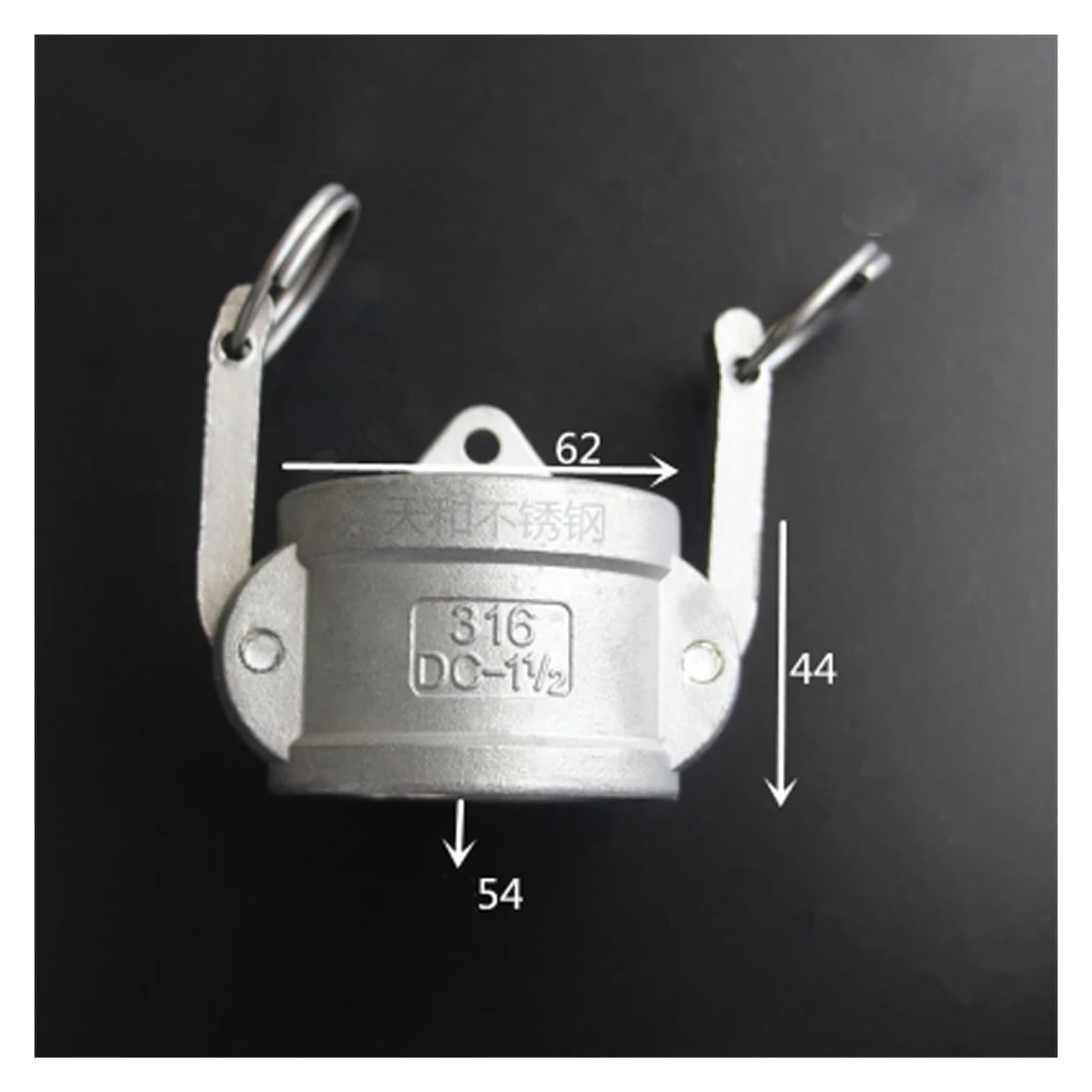Tapa de extremo de 1/2" tipo C Camlock Acoplamiento de desconexión rápida 304/316 Ranura de leva Stianless(304,C_2-1/2")