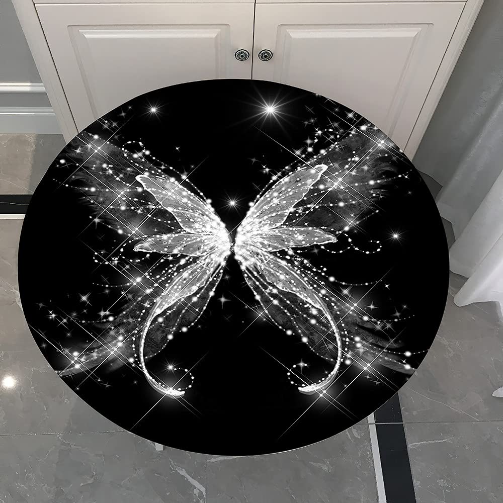 Mandala rond tafelkleed voor ronde tafel, Morbuy 3D waterdichte tafelkleden, vlekbestendig, stofdicht, afveegbare tafelbescherming voor thuis, feest, keuken, eetkamer (Crème Kleur,120cm