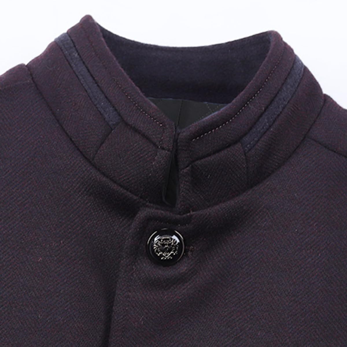 Allthemen Cappotto da Uomo Casual a Manica Lunga Trench Coat Ufficiale con Collo Giacca Lunga Generale Fit Cappotto Invernale Caldo Con Bottoni