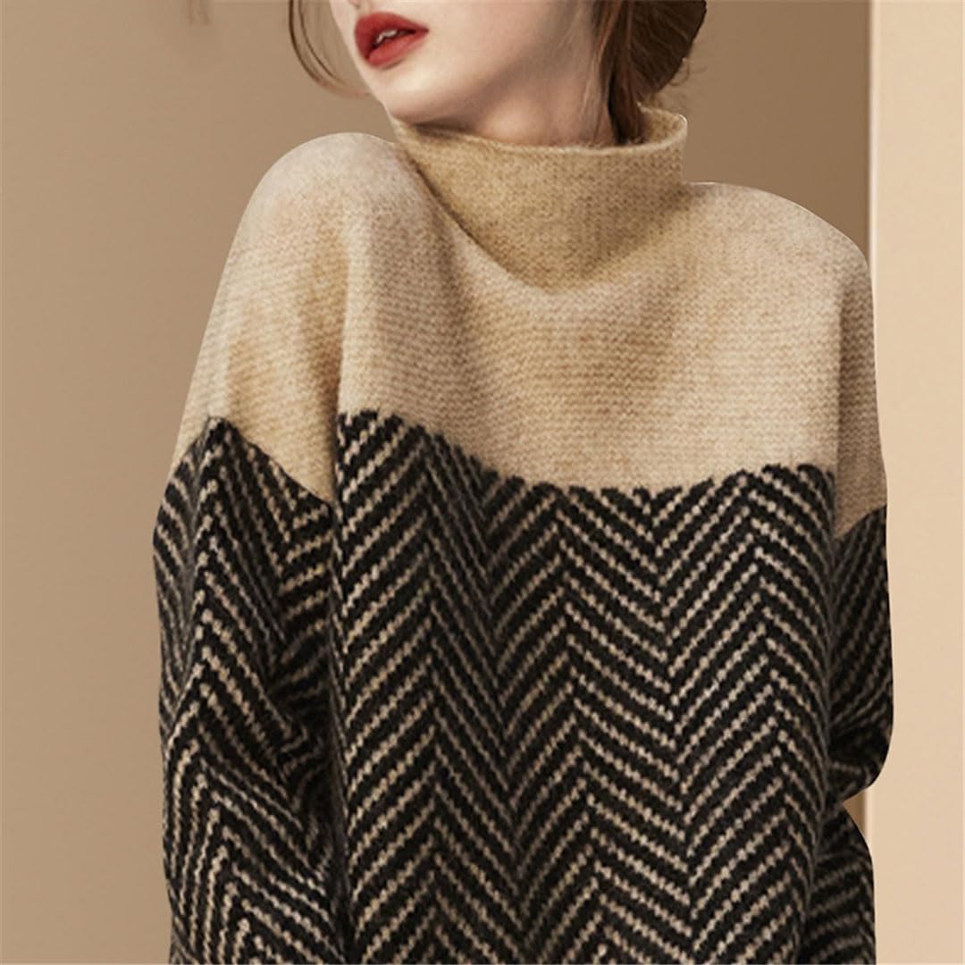 Vogrtcc Rollkragenpullover Für Damen, Pullover, Kaschmir-Strickpullover In Übergröße