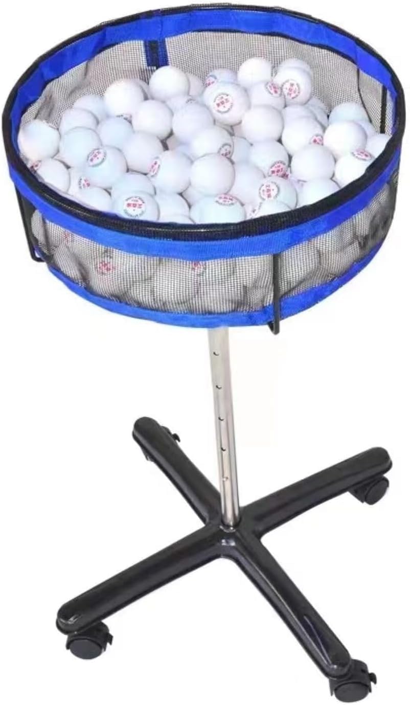 Raccoglitore di Palline da Ping Pong, Raccoglitore Mobile Multi-Palla, Raccoglitore da Allenamento Multi-Palla Regolabile in Altezza per Sport all'Aria Aperta/Allenamento/Golf/Tennis/badmint