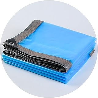 KUAIE Antipioggia Telone Telo Impermeabile Trasparente con Occhielli Telo Trasparente per Serra Telo Antipolvere Antipioggia per Auto Mobili Giardino (Color : Blue, Size : 2x3m)
