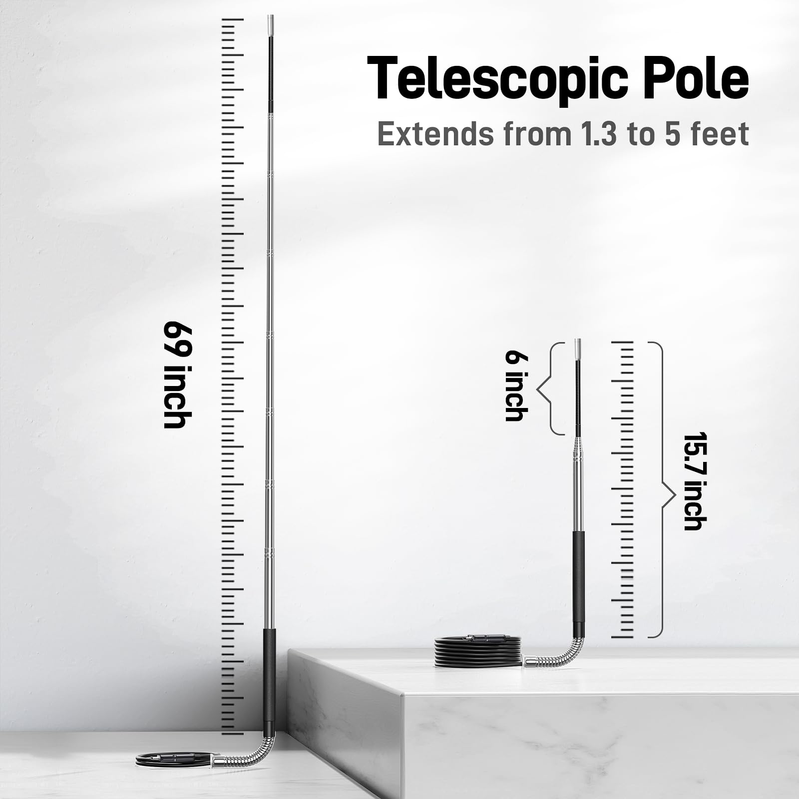 Teslong 5FT Telescopic Endoscope for Ceiling & Roof Inspection — Amazon image 4