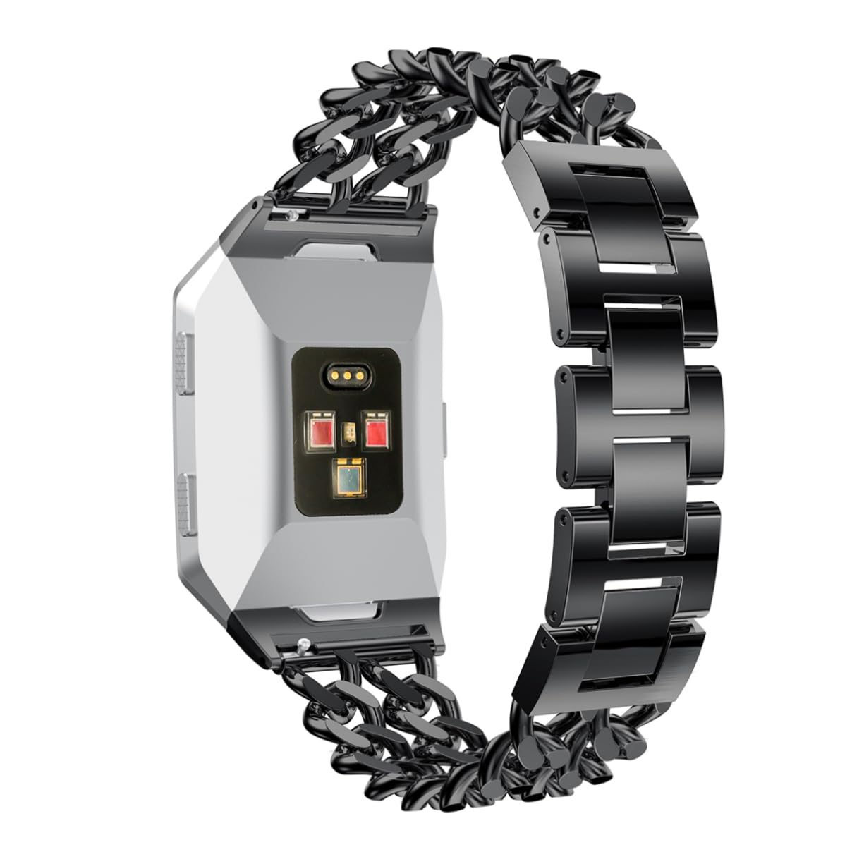 HEMOTON Inoxydable Bande Noir Oens Noir Fi Anti Rouille Bracelets Comdum Lisse Crna Confortable Réglable Bracelet Habillé Solide En Alliage De Zinc Denim Chaîne