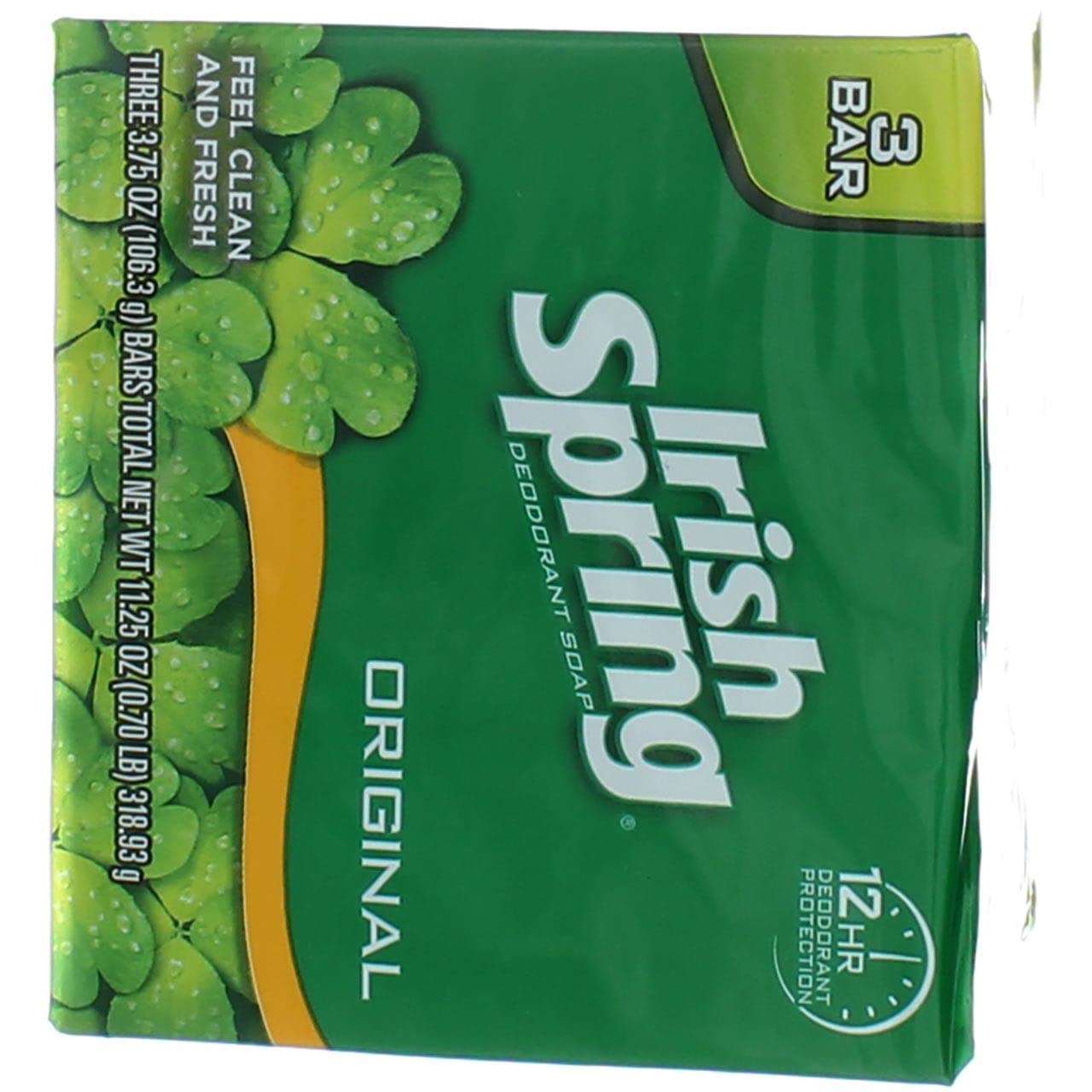 Irish Spring Deodorant Bath bar, Original - 3 Ea, 3Count