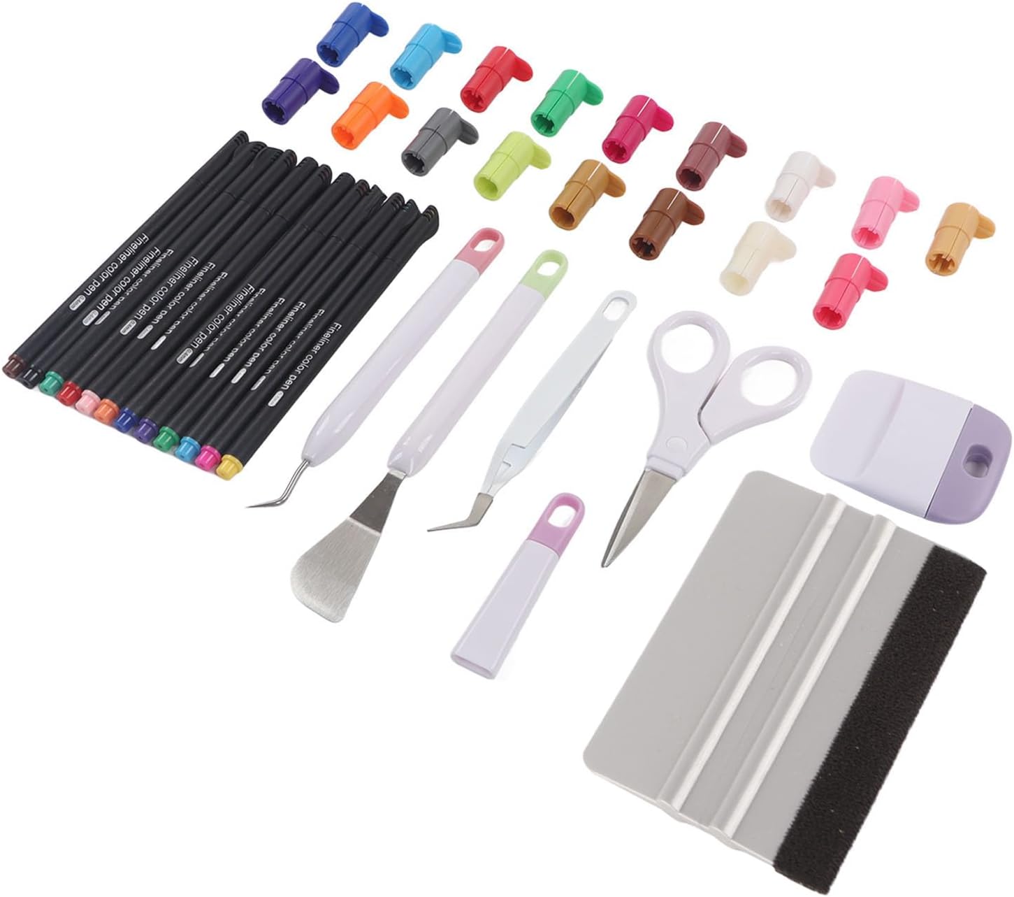 Maker Machine Tool Kit, Weeding Tools Set, 17 Pen Holders 12 Line Markers 6 Tools 9 Cutting Pads, Compatible with 3 Explore Air 2, for DIY Scrapbooking Card Maki