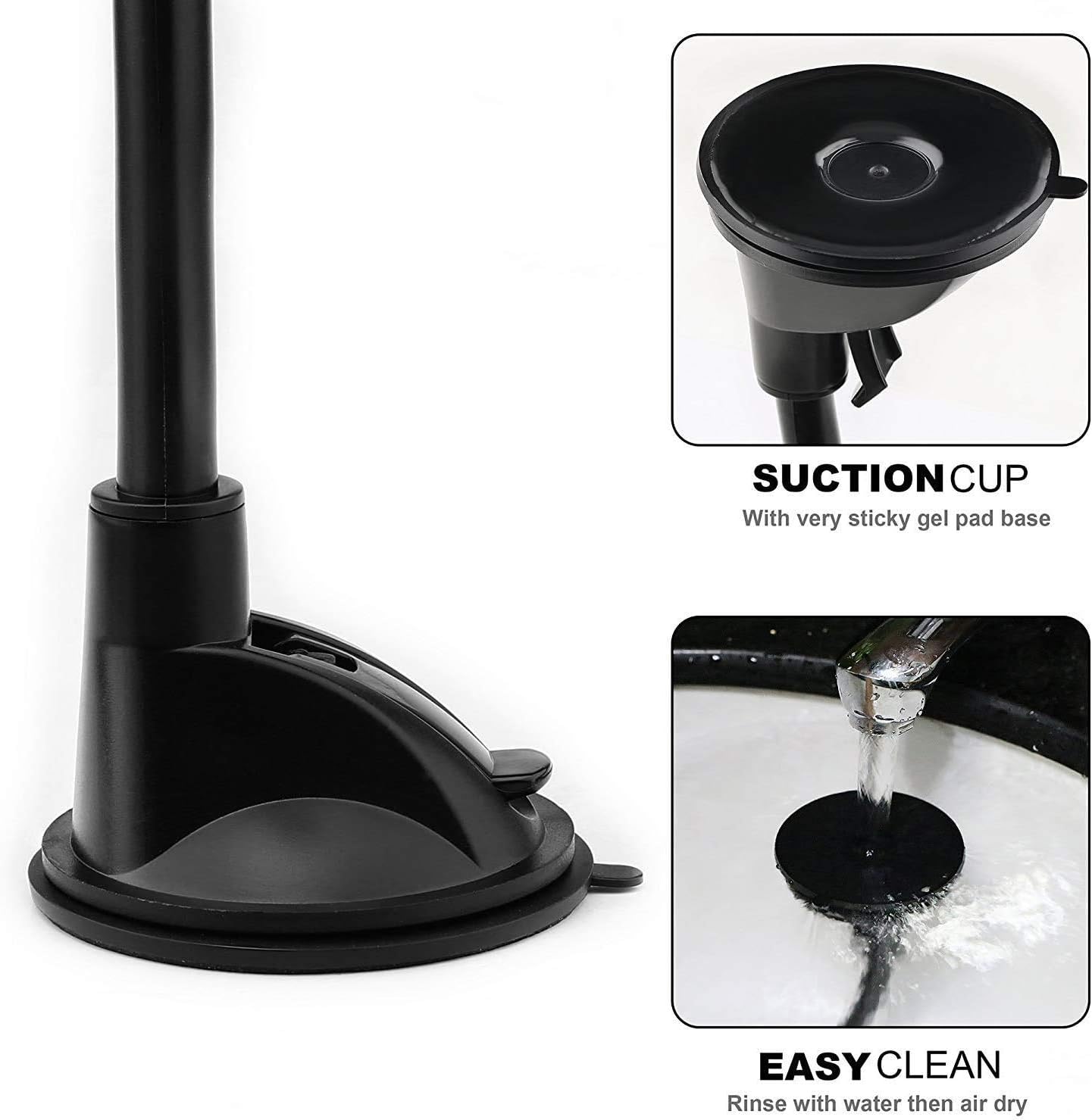 IPOW Long Arm Universal Magnetic Cradle Windshield Dashboard Cell Phone Mount Holder with 4 Metal Plates, Soft Firm Goose Arm & Enhanced Suction Cup : Cell Phones & Accessories