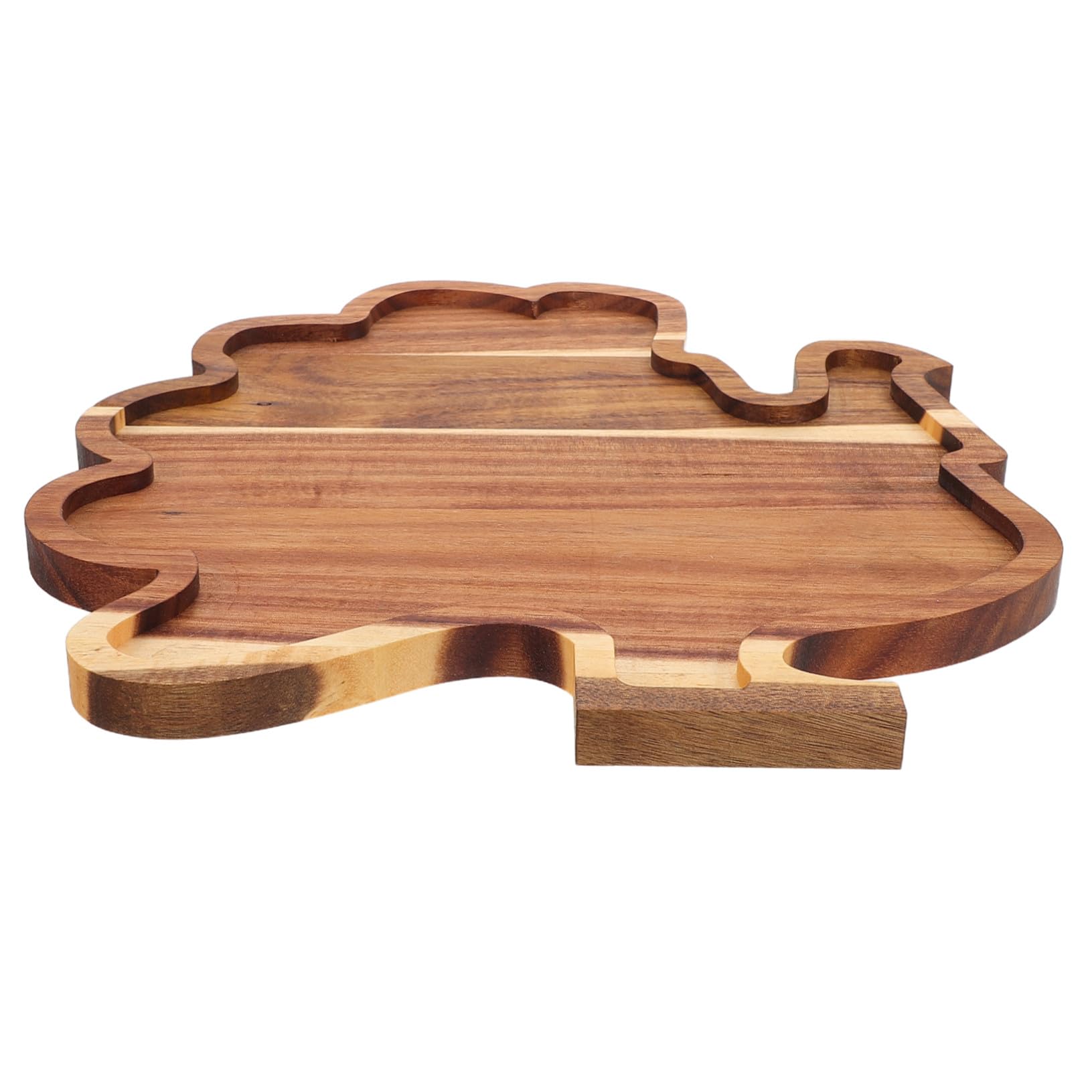 TOYANDONA Bandeja De Madera Maciza para Pavo Bandeja para Servir Postres Quesos De Madera para Cena De Acción De Gracias y Fiestas Navideñas