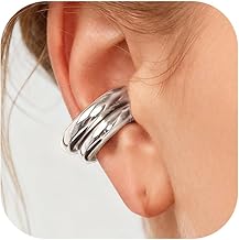 Women Earrings Non Piercing Adjustable Clip Open Ear Cuff Helix Wrap Jewelry Gift for Women Girls