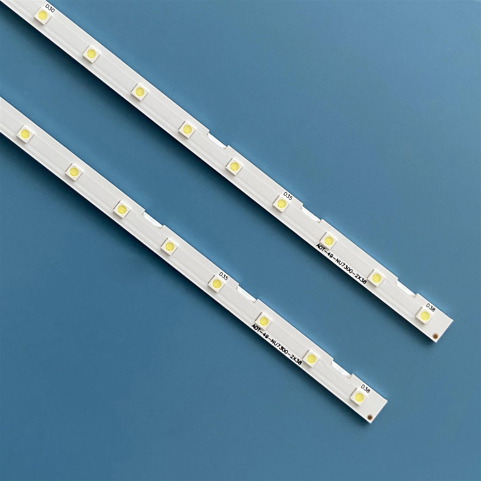 Tira de LED (2 Compatible for Samsung UE49RU7300 UE49NU7105 UE49NU7105K UE49NU7670U UE49NU7020 UE49NU7400 BN96-45953A LM41-00630A LM41-00557A
