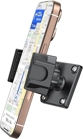 MAGJIEYX Drill Base Car Phone Holder, 360  Rotatable Phone Mount for Truck Boat Planes Wall Dashboard Secure Grip Compatible with for iPhone Samsung 4.7''-7'' All Smartphones Car Accessories