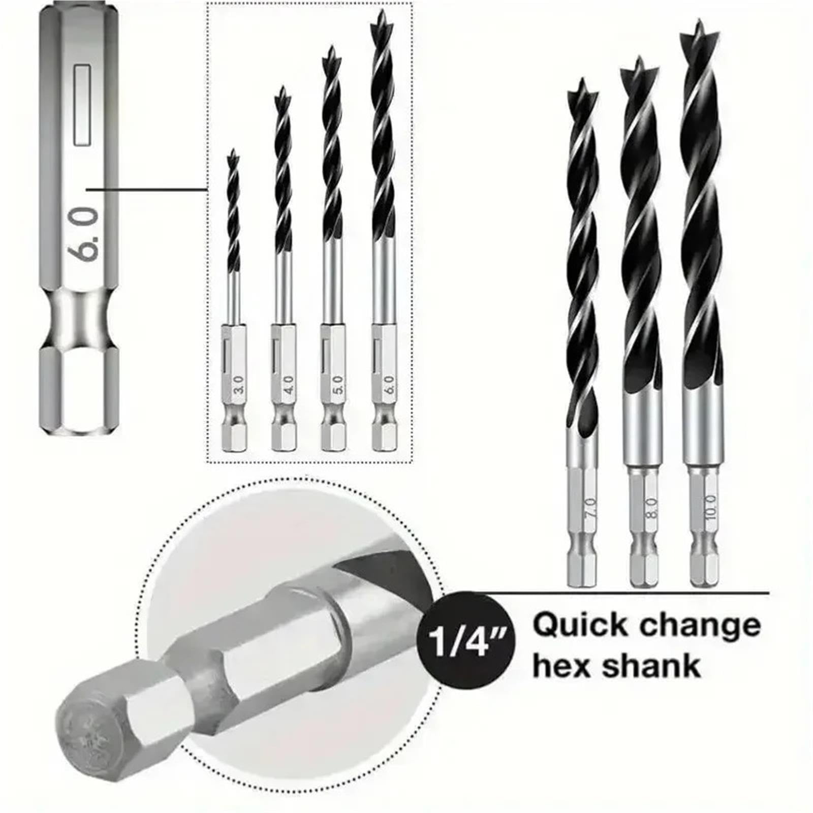 Juego De Brocas Para Madera Juego de brocas for carpintería 8 piezas
