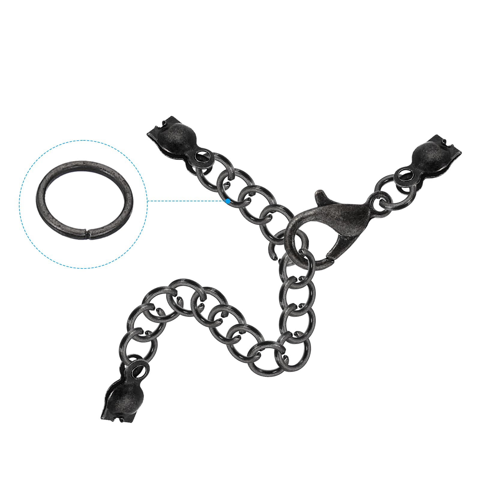PATIKIL Jewelry Making Accessories Set, 4-10mm Open Jump Rings for Bracelet Necklace Making Findings Jewelry DIY, Black - Image 3
