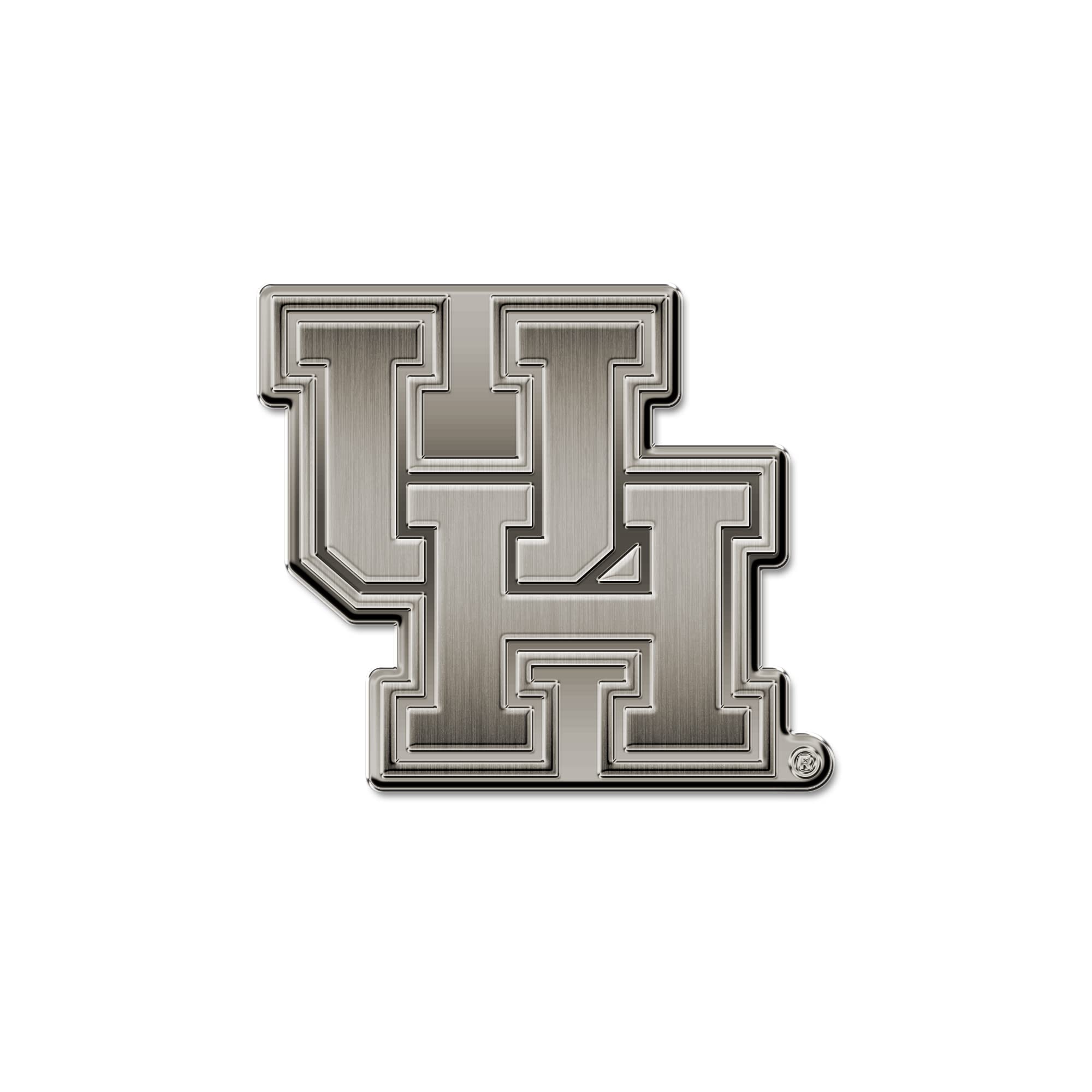 Rico Industries NCAA Houston Cougars Antique Auto Emblem Antique Nickel Auto Emblem for Car/Truck/SUV
