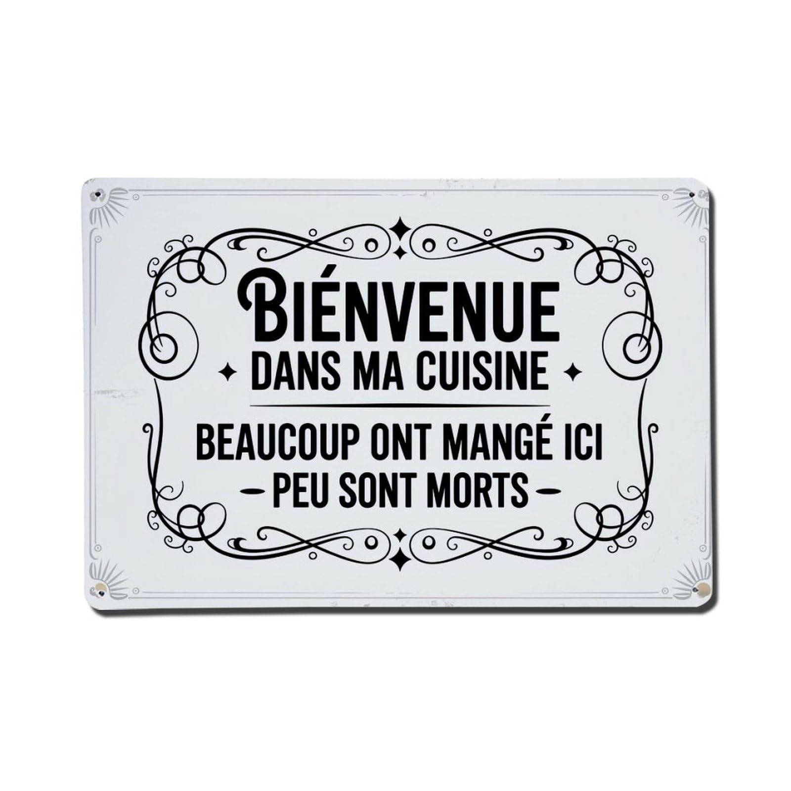 Nestemfo Vintage Welcome To My Kitchen Humor Tin Sign Metal Sign, Living Room,Bar, Home, Bedroom Wall Decor,Retro Metal Poster 8X12 Inches