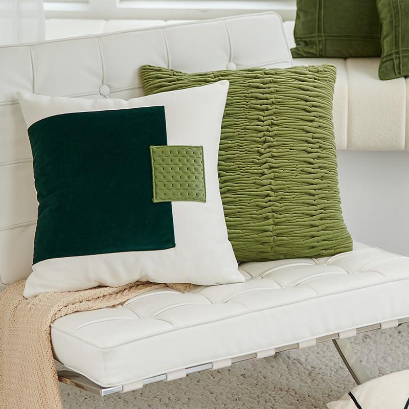 Housses de coussin douces vert 2 pour un salon printanier et cocooning