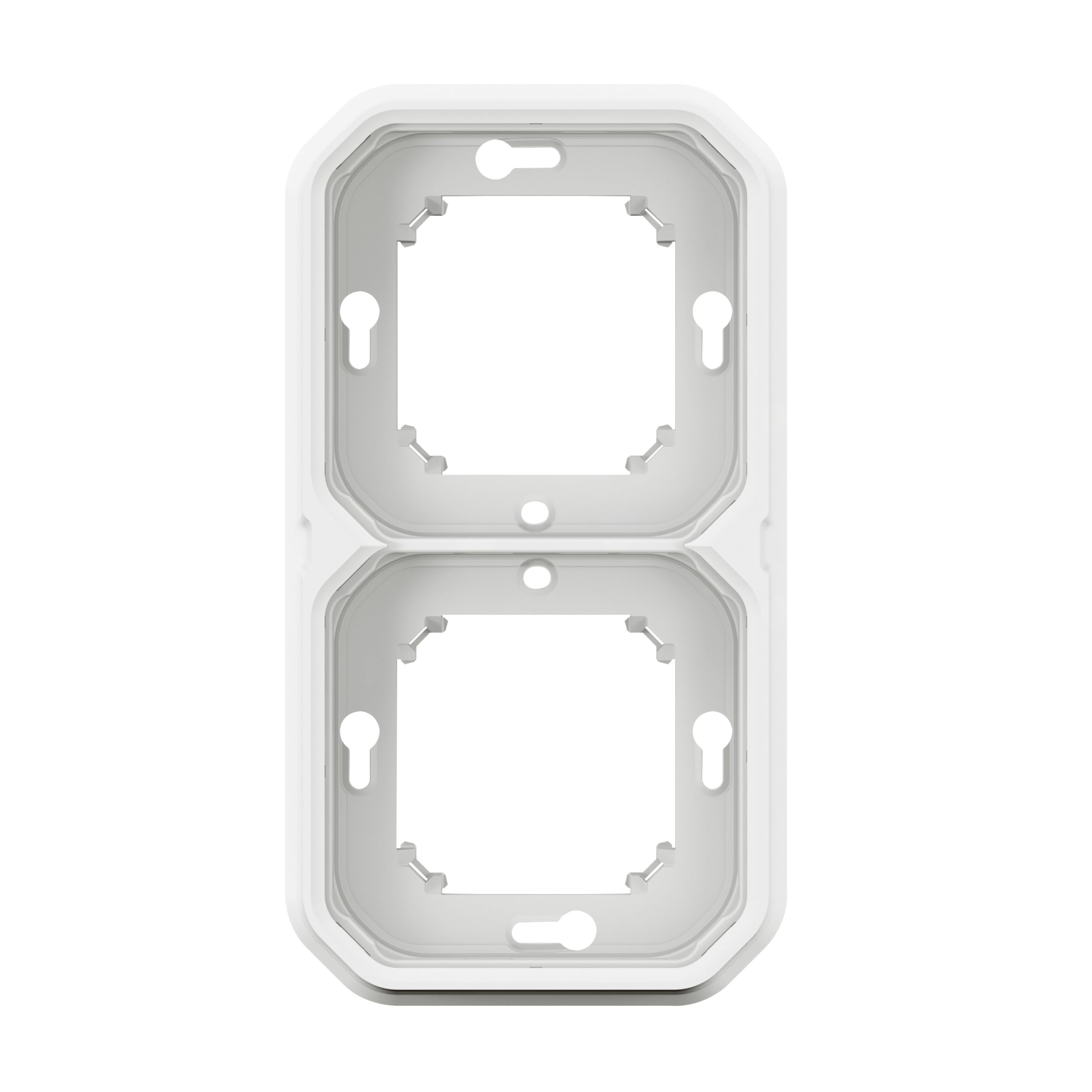 Legrand Plexo Plaque d'Encastrement 2 Postes Blanc Horizontal Vertical