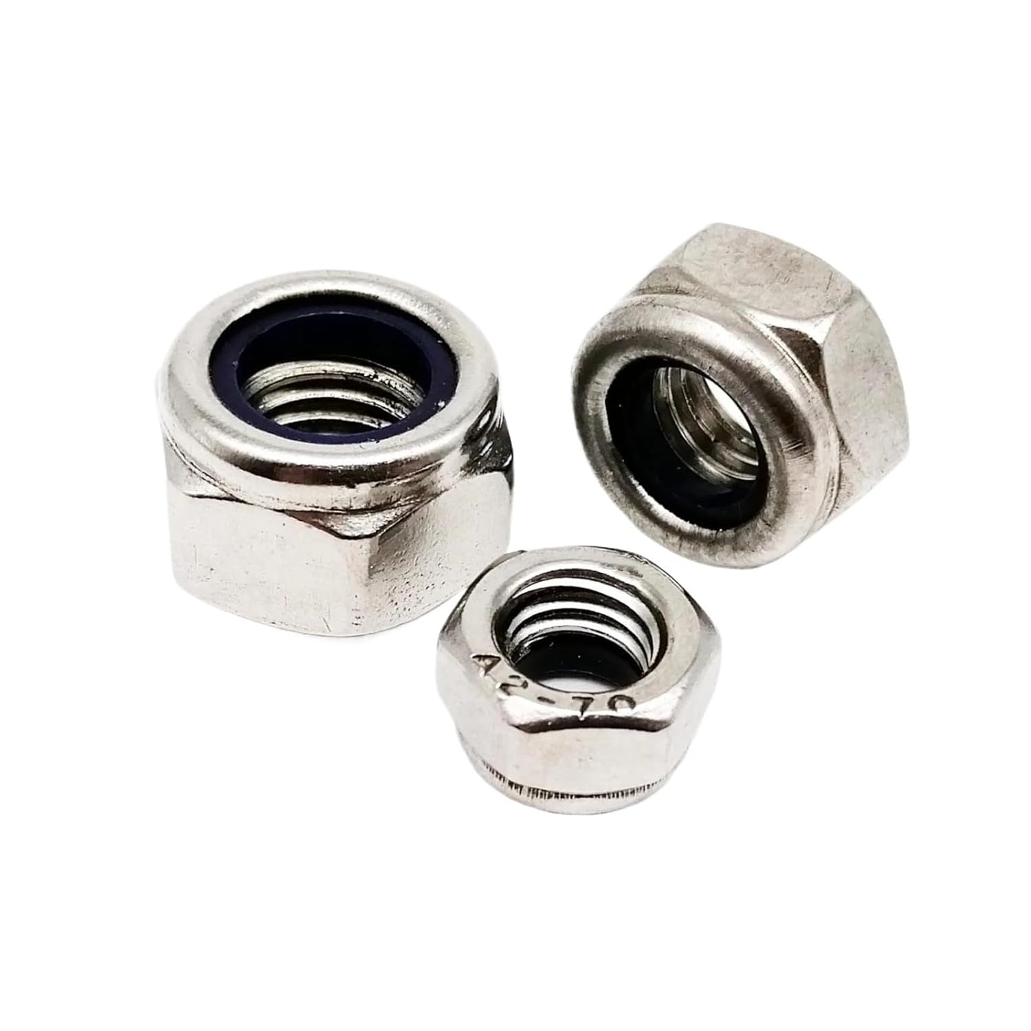 M2 to M12 Set Kit DIN985 304 A2 Stainless Steel Hexagon Nylon Insert Lock Nut Hex Self Locking Nylock Locknut(Set B 357pcs)