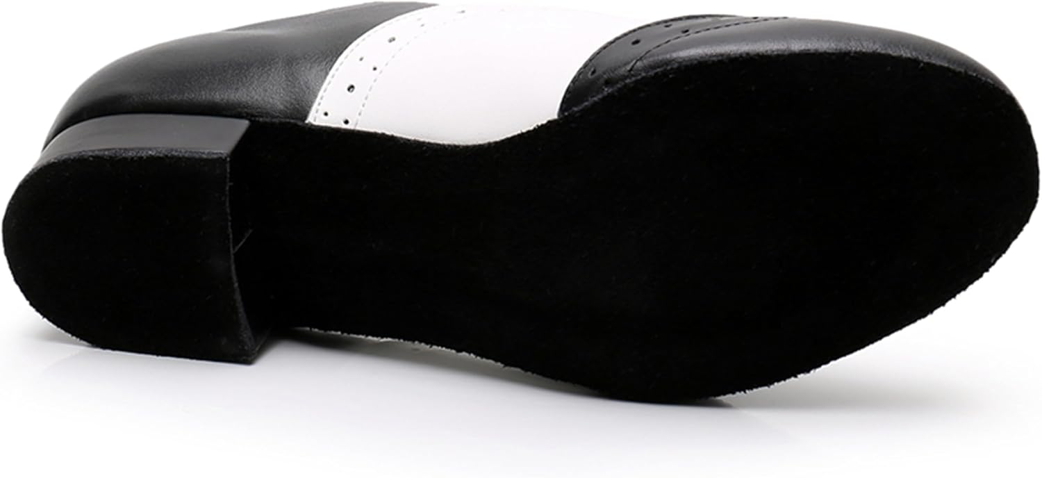 Mens Ballroom Dance Shoes with Heel Lace-up Latin Salsa Swing Shoes X8005