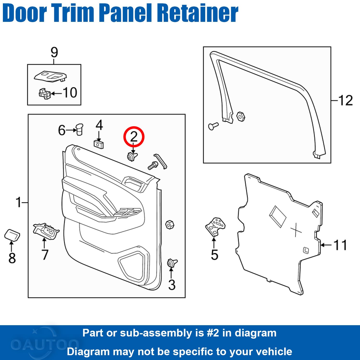 50pc Push Rivet Door Trim Panel Retainer Clips – For Ford F150 E150 GMC Lincoln