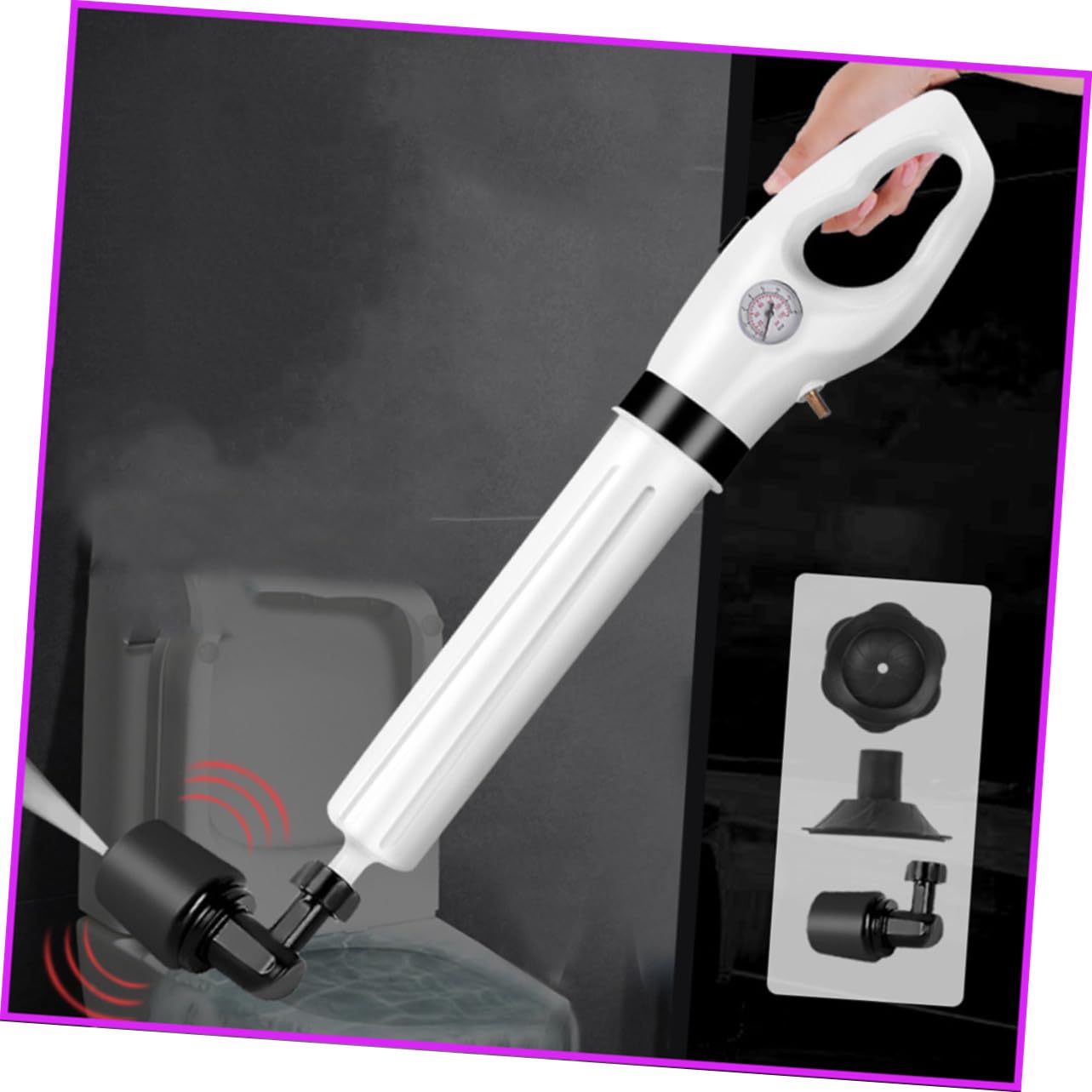 Déboucheur Wc Flexible à Piston Blanc Déboucheur Canalisation Ergonomique Pour Toilettes Et Éviers Nettoyage