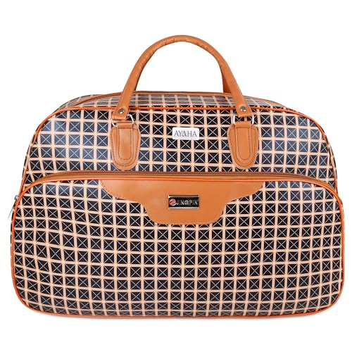 Image of Ayaha Large Travel Duffle Bag, Air Bag for Men and Women Cabin Luggage Bag Weekender Stylish Travel Bag with Detachable Shoulder Strap 47 litres 54.5x24.5x35cm