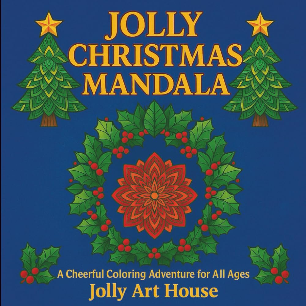 Jolly Christmas Mandala: A Cheerful Coloring Adventure for All Ages