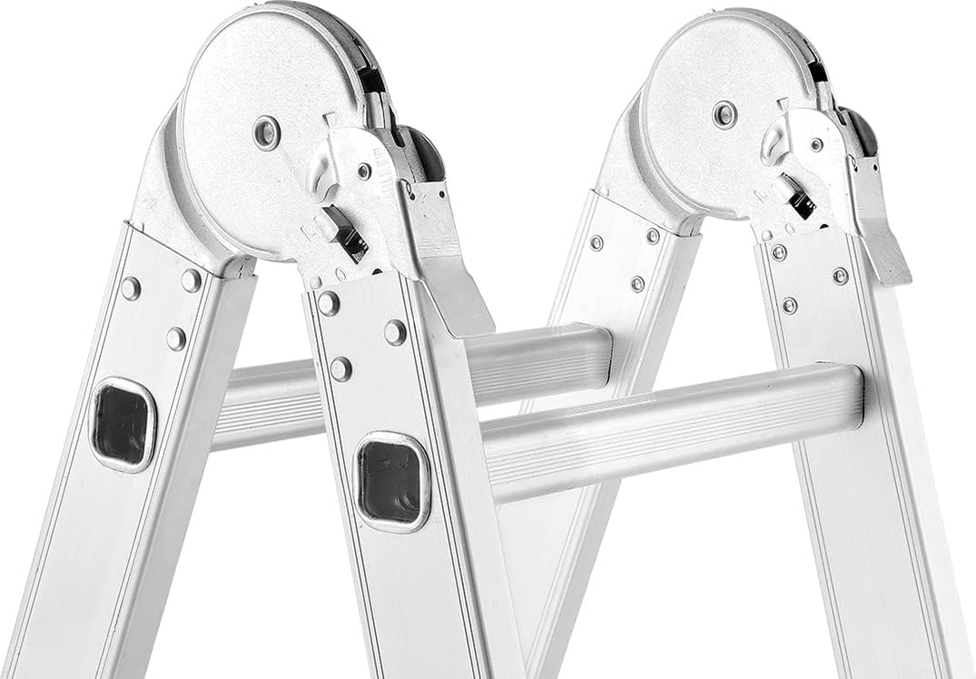 Scala telescopica in alluminio 3.98 MT Leggera 4x4 Multiuso Multifunzione Pieghevole a Libretto
