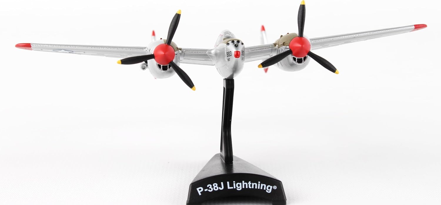 Daron Worldwide Trading Postage Stamp P-38J Lightning Marge 1/115 Dick Bong Airplane Model