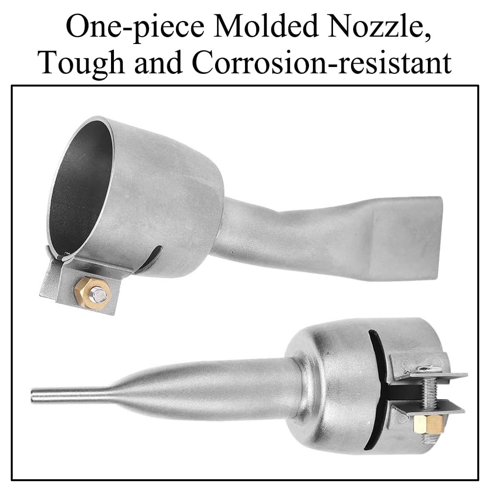 Ugello piatto per pistola per saldatura, punta in acciaio inox, ugello per saldatura ad aria calda, 20 mm, accessori per saldatura ad aria calda, accessori per fogli di plastica in PVC