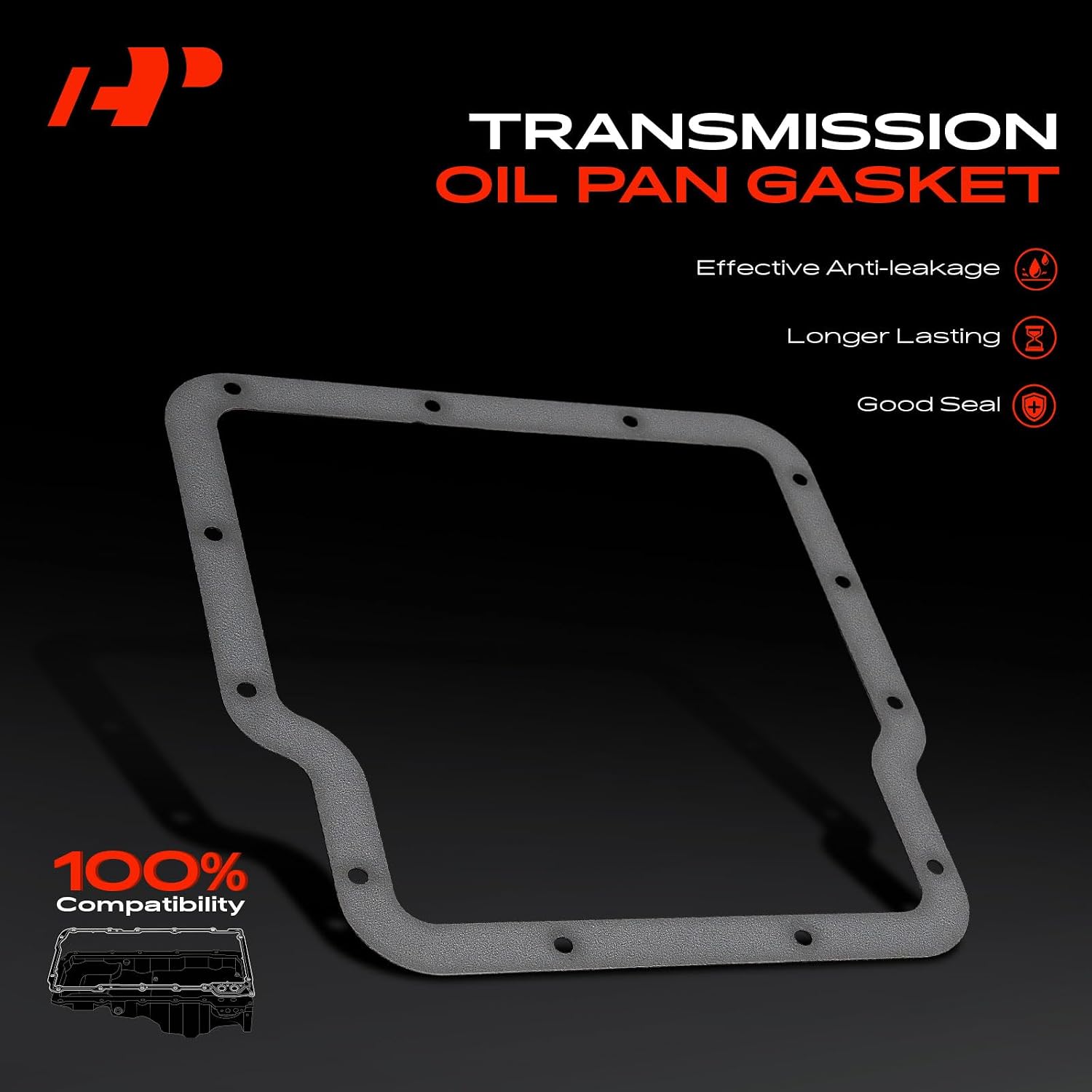 A-Premium Transmission Oil Pan Gasket Set, Compatible with Chevrolet Blazer, Chevette, G10, G20, G30, LLV, Luv Pickup, R10, R20, R20 Suburban, R30 & Fiat & Geo & GMC & Opel & Pontiac & Suzuki & Asuna