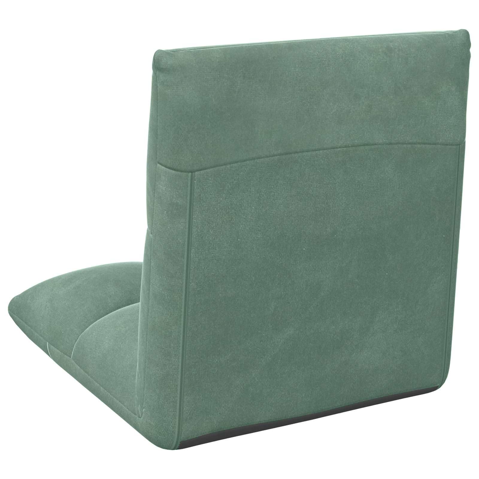 Krzesło podłogowe, zielone morze, aksamit, 50 x 61 x 57 cm, regulowane, z 5-stopniowym oparciem, składane, ergonomiczne, do czytania, jogi, biura, gier, zajmuje mało miejsca