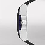 Relic par Montre en acier inoxydable et bracelet en silicone noir Jake Silver pour hommes Fossil (modèle : ZR11861)