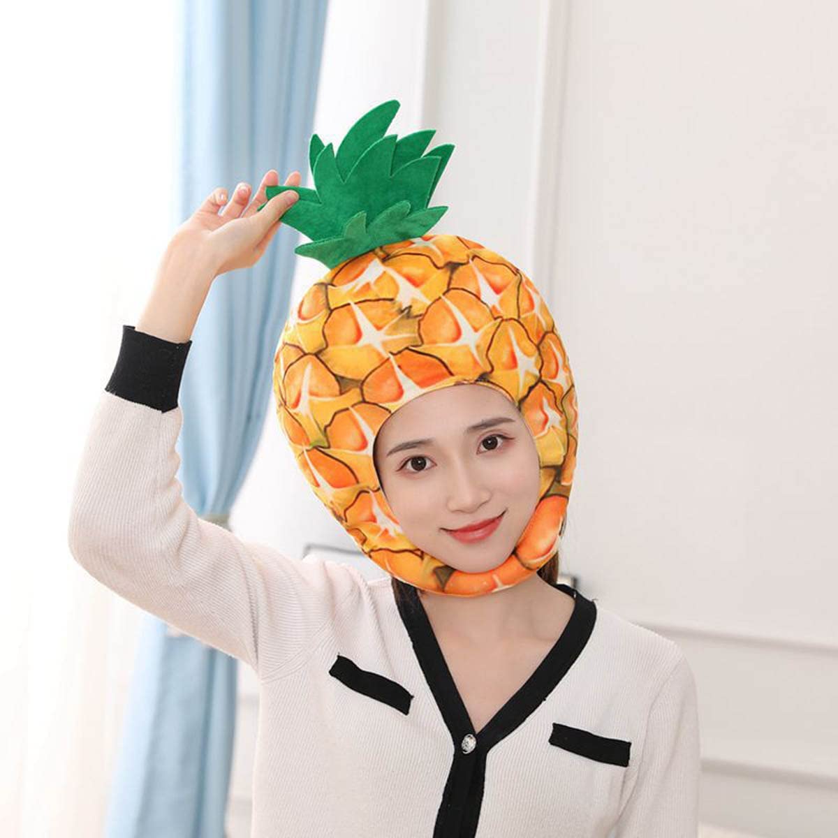 麦わら帽子　パイナップル　桃 Amazon.co.jp: トウモロコシ パイナップル 帽子 キャップ コスプレ