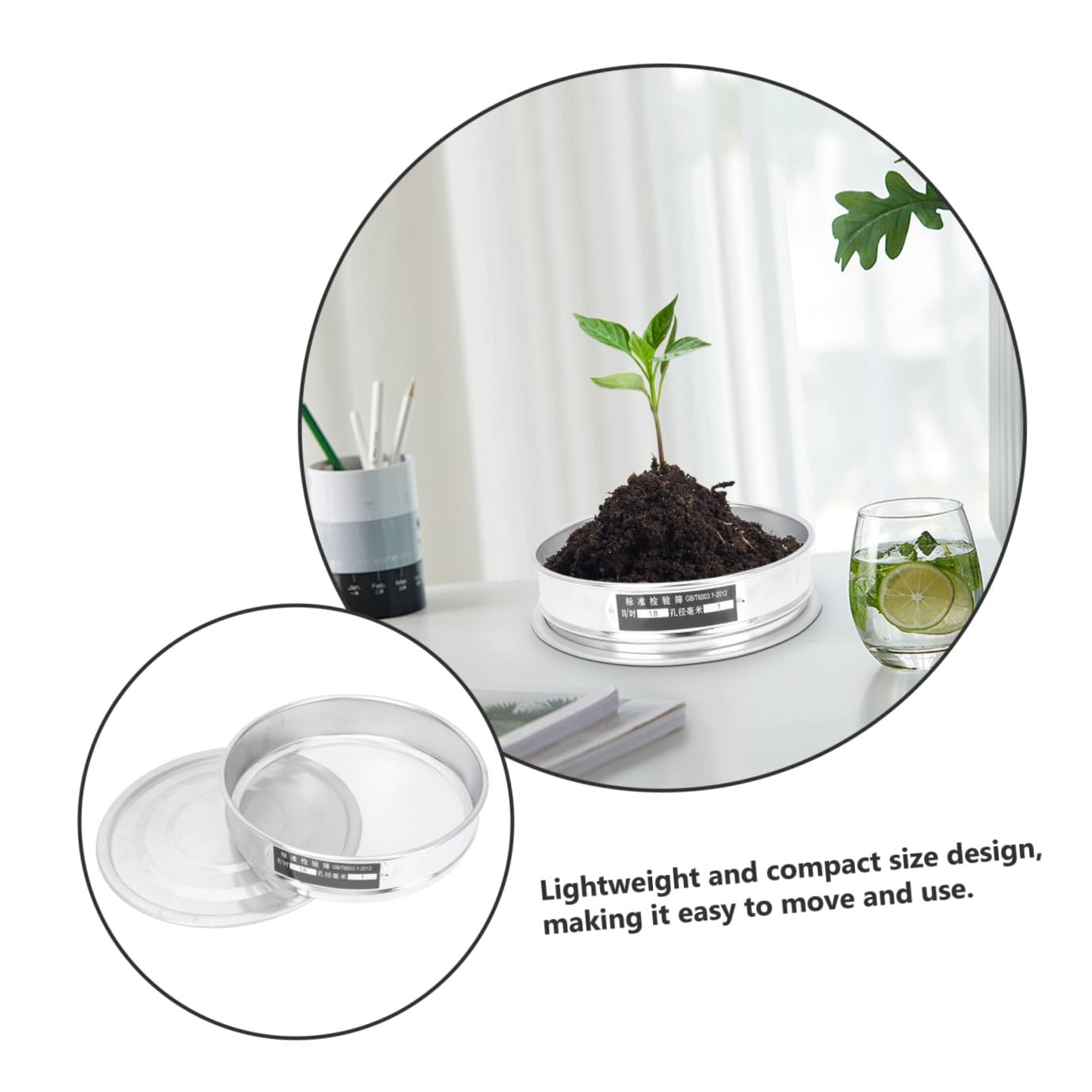 Yardwe Kit de Plate- Forme Germe en Acier Inoxydable Rond Sprouter Sprouter Plateau de Démarrage de Semis Mini Plante Plateau de Germination de La Plante pour Germes de Haricots