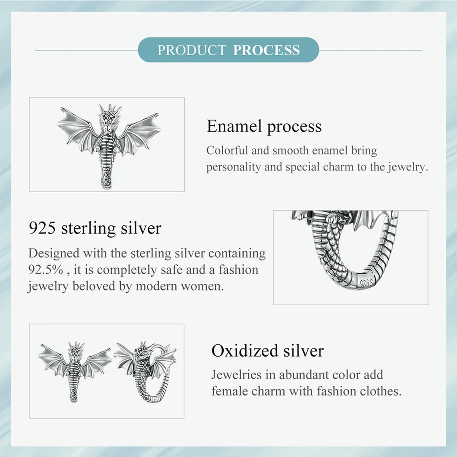 Pendientes De Aro Con Diseño De Dragón Volador De Plata De Ley 925 Para Mujeres Y Adolescentes.