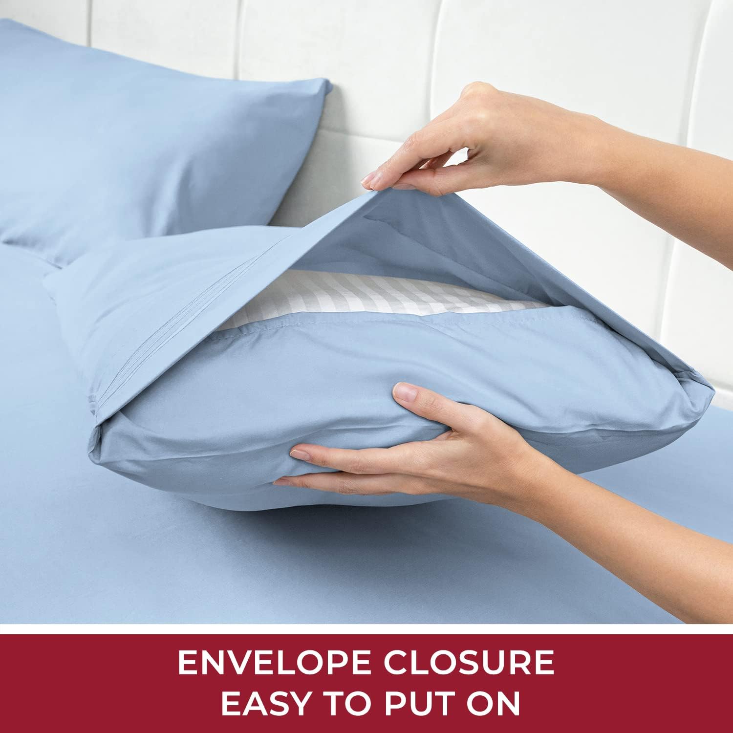 Mellanni King Sheets - Hotel Luxury 1800 Bedding Sheets & Pillowcases - Extra Soft Cooling Bed Sheets - Deep Pocket up to 16" Mattress - Wrinkle, Fade, Stain Resistant - 4 Piece (King, Blue Hydrangea) : Home & Kitchen