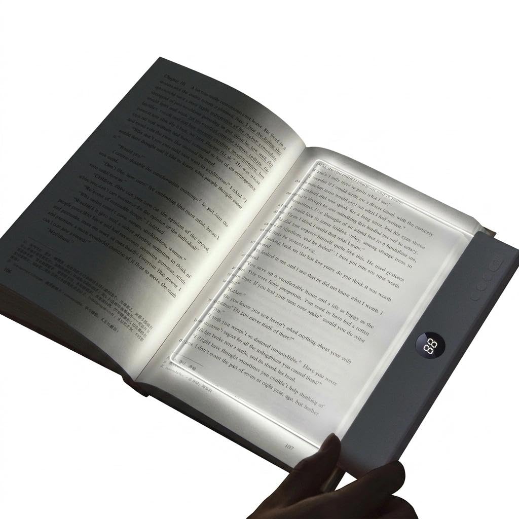 Luminpage Lampada LED Lettura USB Ricaricabile Trasparente Portatile (Nero)