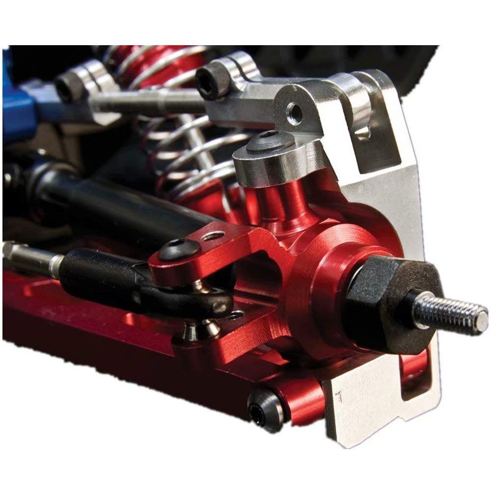 2pcs Aluminum Front Steering Blocks Axle Carrier Red for Traxxas 1/10 Slash 4X4 Stampede 4X4 Rustler 4x4 6837