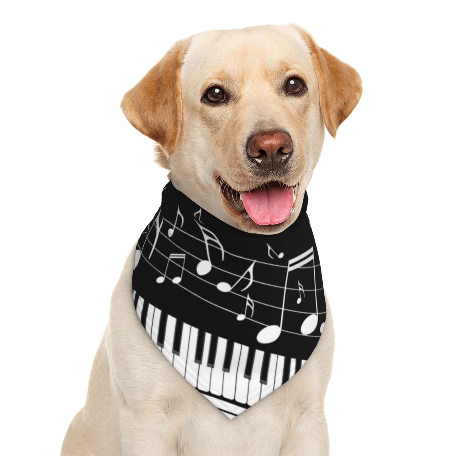 Music Note Musical Instrument Dog Bandana Scarf Triangle Bibs Pet Accessories Cat Kerchief