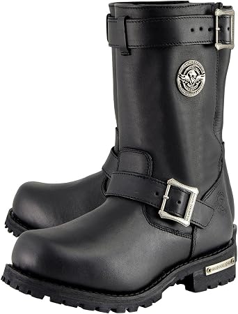 Milwaukee Leather Men's Black Axle Engineer Boots, MBM9020