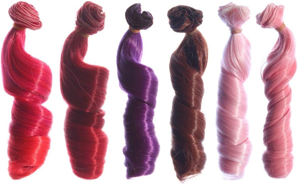 Up To 50% OFF AIDOLLA 6PCS Doll Accessories Curly Hair Synthetic Fiber Wig Hair High Temperature Fiber Imitation Wool Roll Doll Hair 5.90''x39.37'' for DIY 1/3 1/4 1/6 BJD SD Doll Wigs (04) 🔥 Crazy Deals AIDOLLA 6PCS Doll Accessories Curly Hair Synthetic Fiber Wig Hair High Temperature Fiber Imitation Wool Roll Doll Hair 5.90''x39.37'' for DIY 1/3 1/4 1/6 BJD SD Doll Wigs (04)