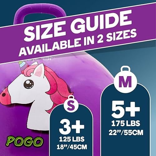 Miniatura 3 de Flybar - Pelota infantil de equilibrio para saltar My First Pogo Pals con asa, juguete para interior y exterior, bomba de aire incluida, S,