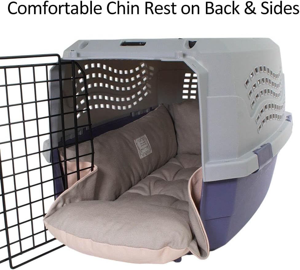 Helen's Pet Bed Multi-Fit Dog Crate Cushion, Small (Label: M JP Size) - Washable Reversible Crate Bed Pad, Soft Cushion for Wire, Plastic & Hard-Sided Crates, Carriers & Strollers