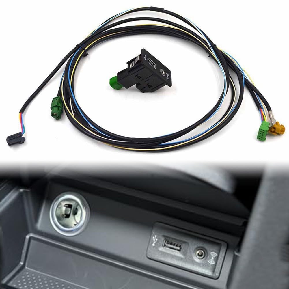 per carplay per media USB AUX cavo di collegamento 5Q0035726E per Golf 7 MK7 GTI R per anno di costruzione 2013-2020 pezzo di ricambio nero (un set)