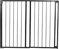GRADE PORTÃO DE SEGURANÇA PARA CRIANÇAS E PETS DE ABRIR E CORRER COM ALTURA DE 85 CM E LARGURA REGULÁVEL DE 58 A 100CM EM ALUMÍNIO - PRETO - COMPRE REALL