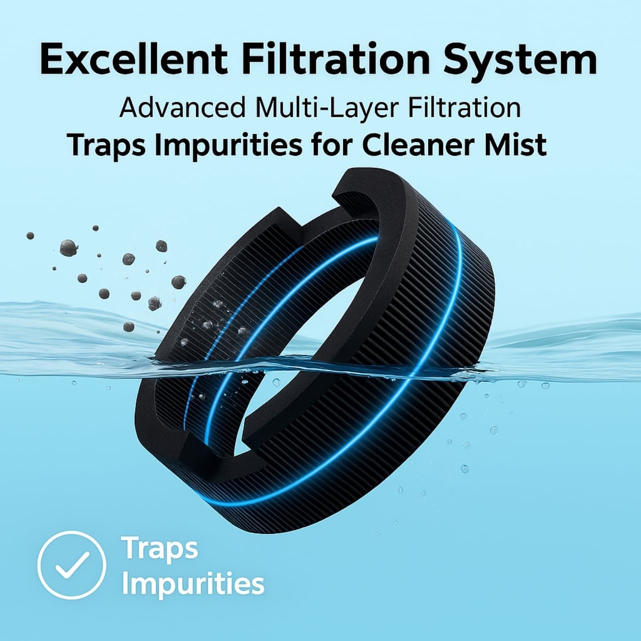 Nispira Replacement Water Wick Filter for LEVOIT Sprout Evaporative Humidifier LEH-B381S Part LRW-B381-ANA, 2 Packs