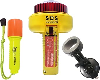 Sirius Signal C-1002 SOS Two-Color/Infrared LED Distress Signal and Floating Flashlight Bundle