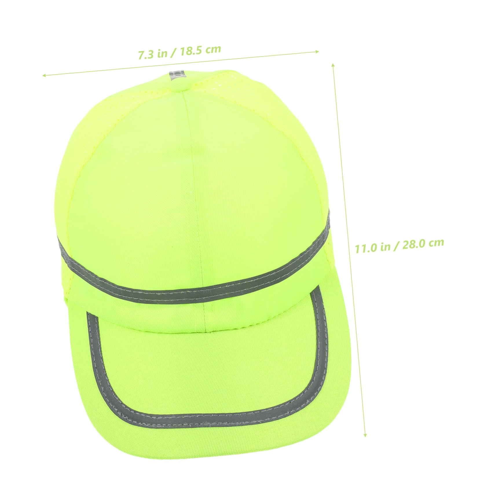 Casco De Seguridad Reflectante Visera Plástica, Bandas Reflectantes, Forro Rígido, para Trabajo Al Aire Libre y Construcción, Talla Única, Protección Solar y Ventilación Cómoda